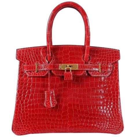 hermes rouge kelly|Hermes kelly bag crocodile.